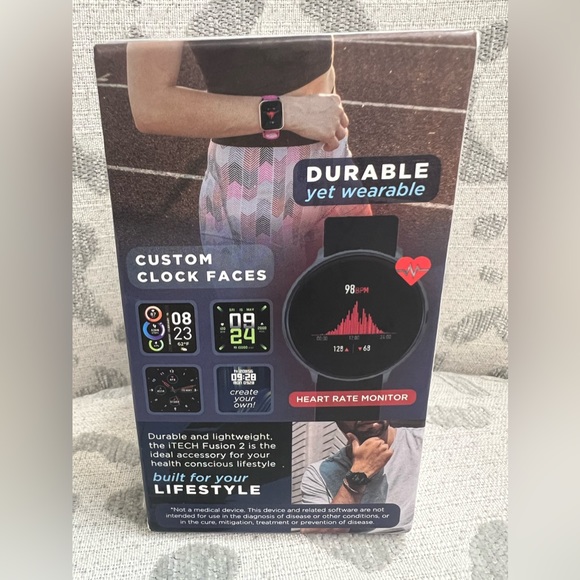 I tech fusion 2 gold with bling round face smart watch - Picture 3 of 6